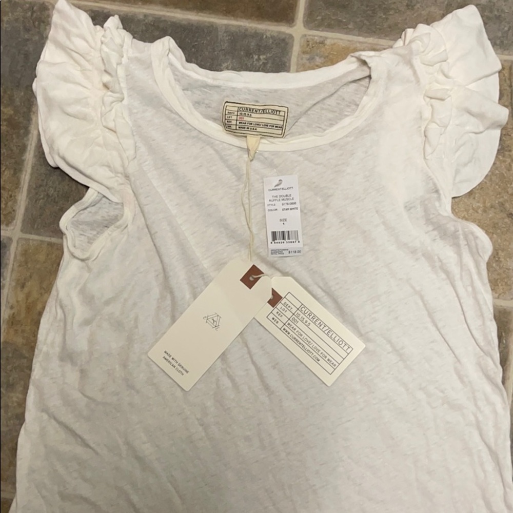 NWT Current Elliot Ruffle Tee - Picture 4 of 6